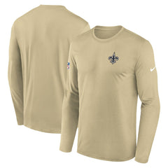 Nike New Orleans Saints Legend Small Logo Dri-FIT Long Sleeve T-Shirt Gold