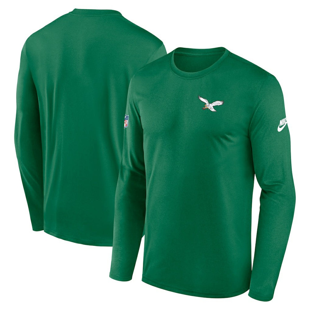 Nike Philadelphia Eagles Legend Small Logo Dri-FIT Long Sleeve T-Shirt Kelly Green
