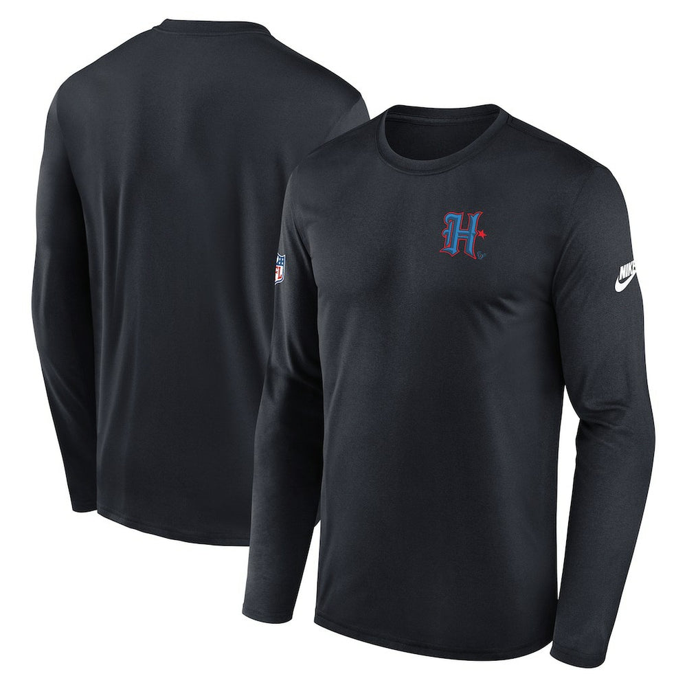 Nike Houston Texans Legend Small Logo Dri-FIT Long Sleeve T-Shirt Navy
