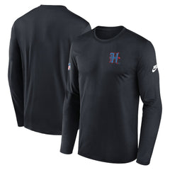 Nike Houston Texans Legend Small Logo Dri-FIT Long Sleeve T-Shirt Navy