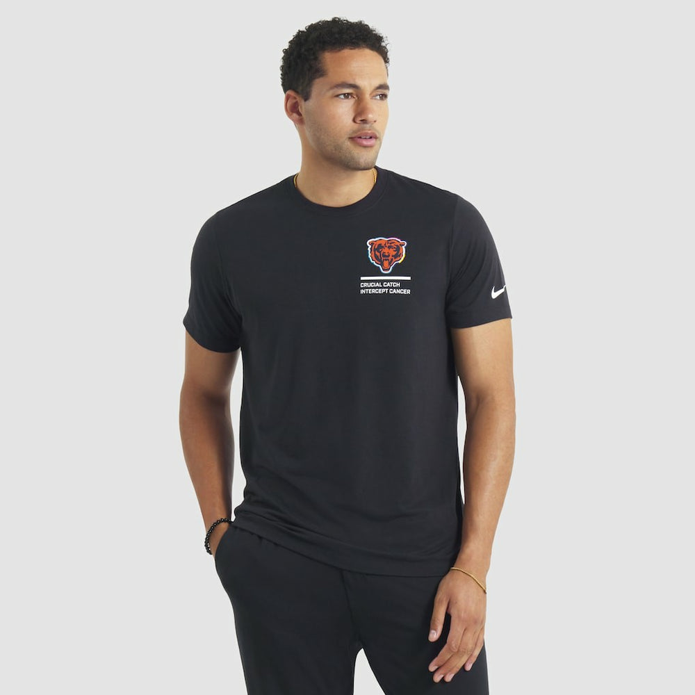 Nike Chicago Bears 2025 NFL Crucial Catch Tri-Blend Dri-FIT T-Shirt Black