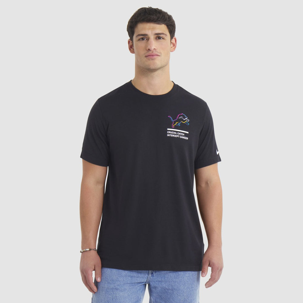 Nike Detroit Lions 2025 NFL Crucial Catch Tri-Blend Dri-FIT T-Shirt Black