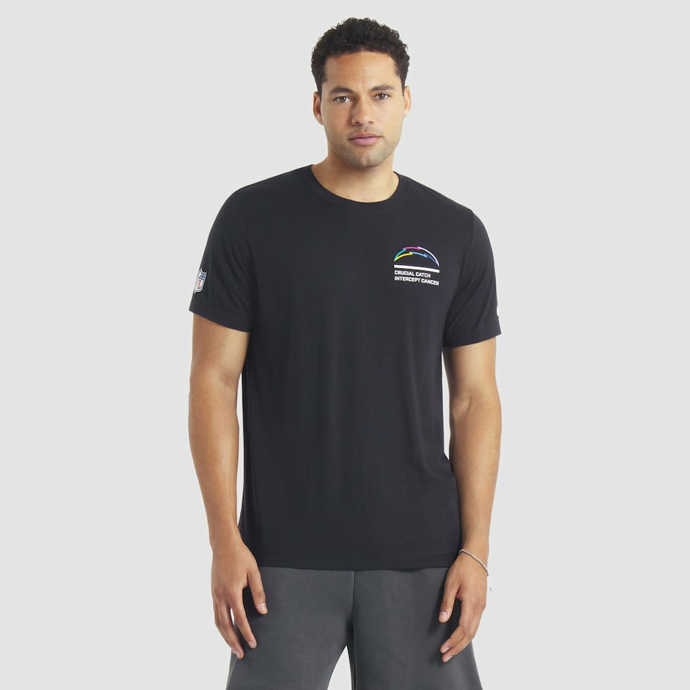 Nike Los Angeles Chargers 2025 NFL Crucial Catch Tri-Blend Dri-FIT T-Shirt Black