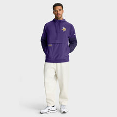 Nike Minnesota Vikings Sideline Anorak Half-Zip Hoodie Jacket Purple