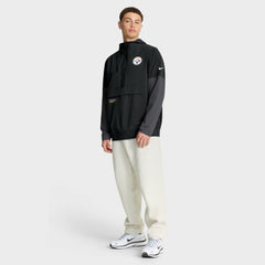 Nike Pittsburgh Steelers Sideline Anorak Half-Zip Hoodie Jacket Black