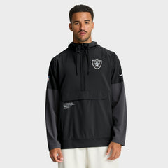Nike Las Vegas Raiders Sideline Anorak Half-Zip Hoodie Jacket Black
