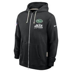 Nike New York Jets Sideline Standard Issue Utility Player Dri-FIT Full-Zip Hoodie Black