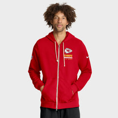 Nike Kansas City Chiefs Sideline Standard Issue Utility Player Dri-FIT Full-Zip Hoodie Red