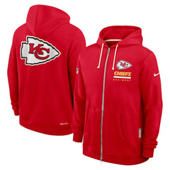 Nike Kansas City Chiefs Sideline Standard Issue Utility Player Dri-FIT Full-Zip Hoodie Red