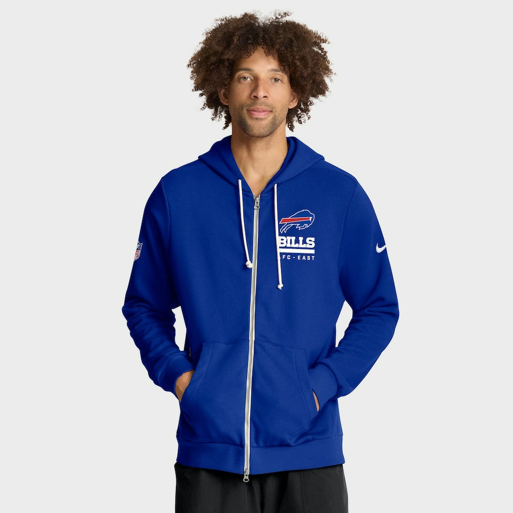 Nike Buffalo Bills Sideline Standard Issue Utility Player Dri-FIT Full-Zip Hoodie Royal