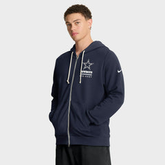 Nike Dallas Cowboys Sideline Standard Issue Utility Player Dri-FIT Full-Zip Hoodie Navy