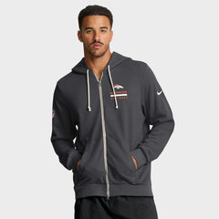 Nike Denver Broncos Sideline Standard Issue Utility Player Dri-FIT Full-Zip Hoodie Anthracite