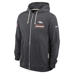 Nike Denver Broncos Sideline Standard Issue Utility Player Dri-FIT Full-Zip Hoodie Anthracite