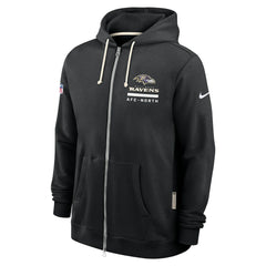 Nike Baltimore Ravens Sideline Standard Issue Utility Player Dri-FIT Full-Zip Hoodie Black