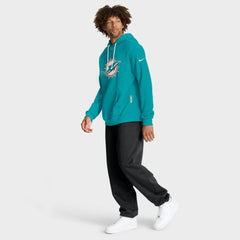 Nike Miami Dolphins Sideline Standard Issue Initial Home Dri-FIT Hoodie Aqua
