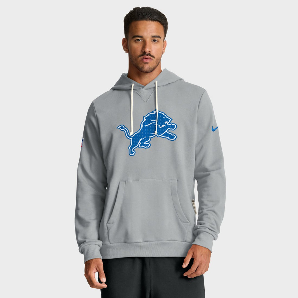 Nike Detroit Lions Sideline Standard Issue Initial Home Dri-FIT Hoodie Gray
