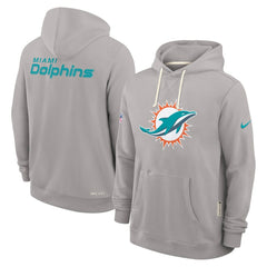 Nike Miami Dolphins Sideline Standard Issue Initial Home Dri-FIT Hoodie Charcoal