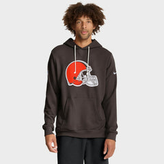 Nike Cleveland Browns Sideline Standard Issue Initial Home Dri-FIT Hoodie Brown
