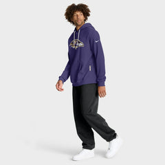 Nike Baltimore Ravens Sideline Standard Issue Initial Home Dri-FIT Hoodie Purple