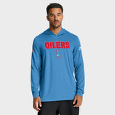 Nike Tennessee Titans Sideline Oilers Throwback Dri-FIT Long Sleeve Hoodie T-Shirt Light Blue