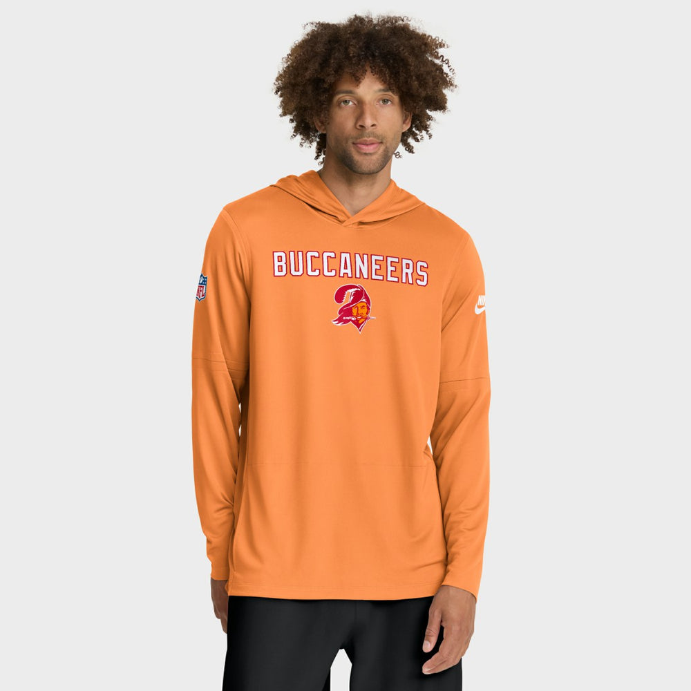 Nike Tampa Bay Buccaneers Sideline Pass Accuracy Dri-FIT Long Sleeve Hoodie T-Shirt Orange