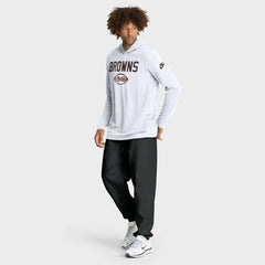 Nike Cleveland Browns Sideline Pass Accuracy Dri-FIT Long Sleeve Hoodie T-Shirt White