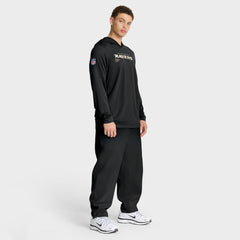 Nike Baltimore Ravens Sideline Pure Fury Performance Long Sleeve Hoodie T-Shirt Black
