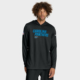 Nike Carolina Panthers Sideline Pure Fury Performance Long Sleeve Hoodie T-Shirt Black