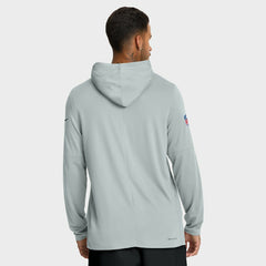 Nike Las Vegas Raiders Sideline Pure Fury Performance Long Sleeve Hoodie T-Shirt Silver