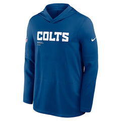 Nike Indianapolis Colts Sideline Pure Fury Performance Long Sleeve Hoodie T-Shirt Royal