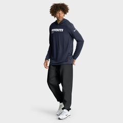 Nike Dallas Cowboys Sideline Pure Fury Performance Long Sleeve Hoodie T-Shirt Navy