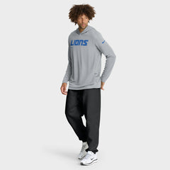 Nike Detroit Lions Sideline Pure Fury Performance Long Sleeve Hoodie T-Shirt Gray