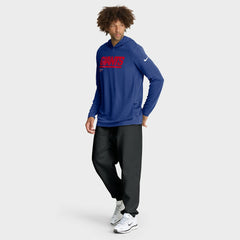 Nike New York Giants Sideline Pure Fury Performance Long Sleeve Hoodie T-Shirt Royal