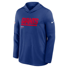 Nike New York Giants Sideline Pure Fury Performance Long Sleeve Hoodie T-Shirt Royal