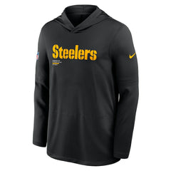 Nike Pittsburgh Steelers Sideline Pure Fury Performance Long Sleeve Hoodie T-Shirt Black