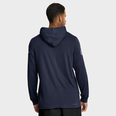 Nike Seattle Seahawks Sideline Pure Fury Performance Long Sleeve Hoodie T-Shirt College Navy