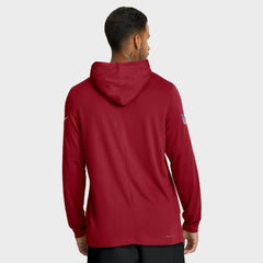 Nike Arizona Cardinals Sideline Pure Fury Performance Long Sleeve Hoodie T-Shirt Cardinal