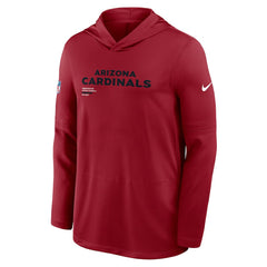Nike Arizona Cardinals Sideline Pure Fury Performance Long Sleeve Hoodie T-Shirt Cardinal