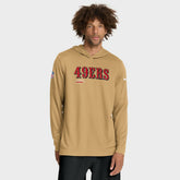 Nike San Francisco 49ers Sideline Pure Fury Performance Long Sleeve Hoodie T-Shirt Gold
