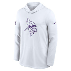 Nike Minnesota Vikings Sideline Option Read Dri-FIT Long Sleeve Hoodie T-Shirt White