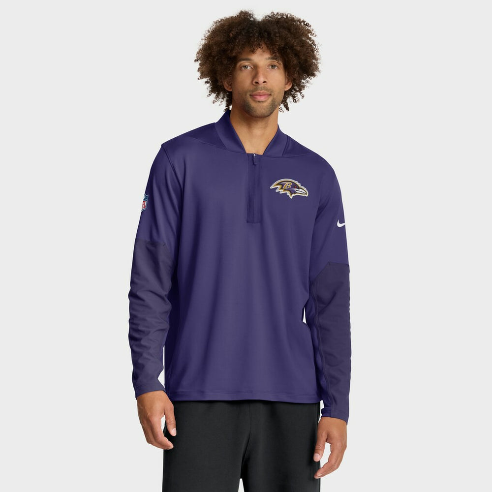Nike Baltimore Ravens Sideline Dri-FIT Half-Zip Pullover Purple