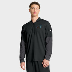 Nike Carolina Panthers Sideline Dri-FIT Half-Zip Pullover Black