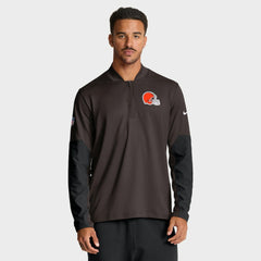 Nike Cleveland Browns Sideline Dri-FIT Half-Zip Pullover Brown