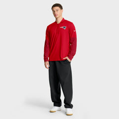 Nike New England Patriots Sideline Dri-FIT Half-Zip Pullover Red