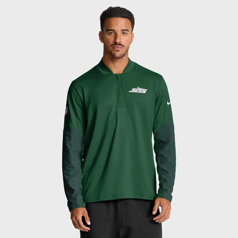 Nike New York Jets Sideline Dri-FIT Half-Zip Pullover Green