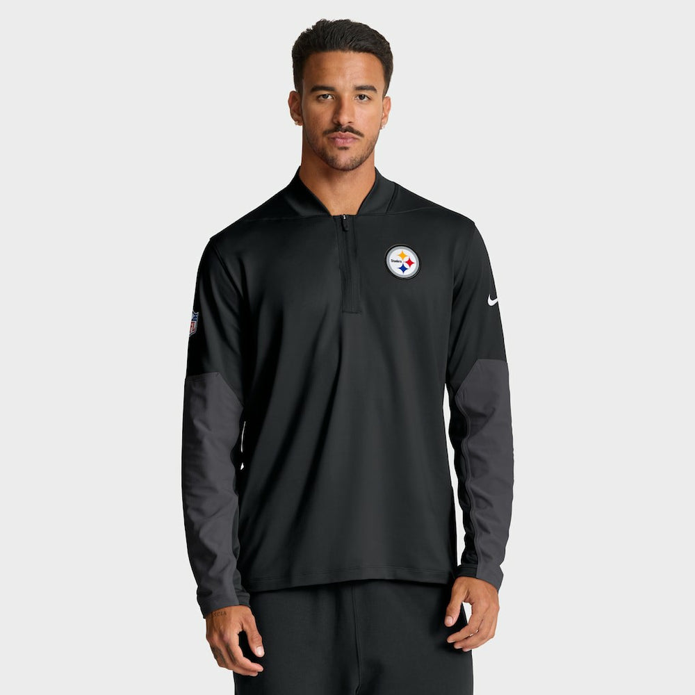 Nike Pittsburgh Steelers Sideline Dri-FIT Half-Zip Pullover Black