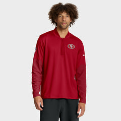 Nike San Francisco 49ers Sideline Dri-FIT Half-Zip Pullover Scarlet