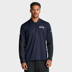 Nike Seattle Seahawks Sideline Dri-FIT Half-Zip Pullover College Navy
