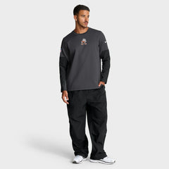 Nike Cleveland Browns Sideline Coach Therma-FIT Long Sleeve T-Shirt Anthracite