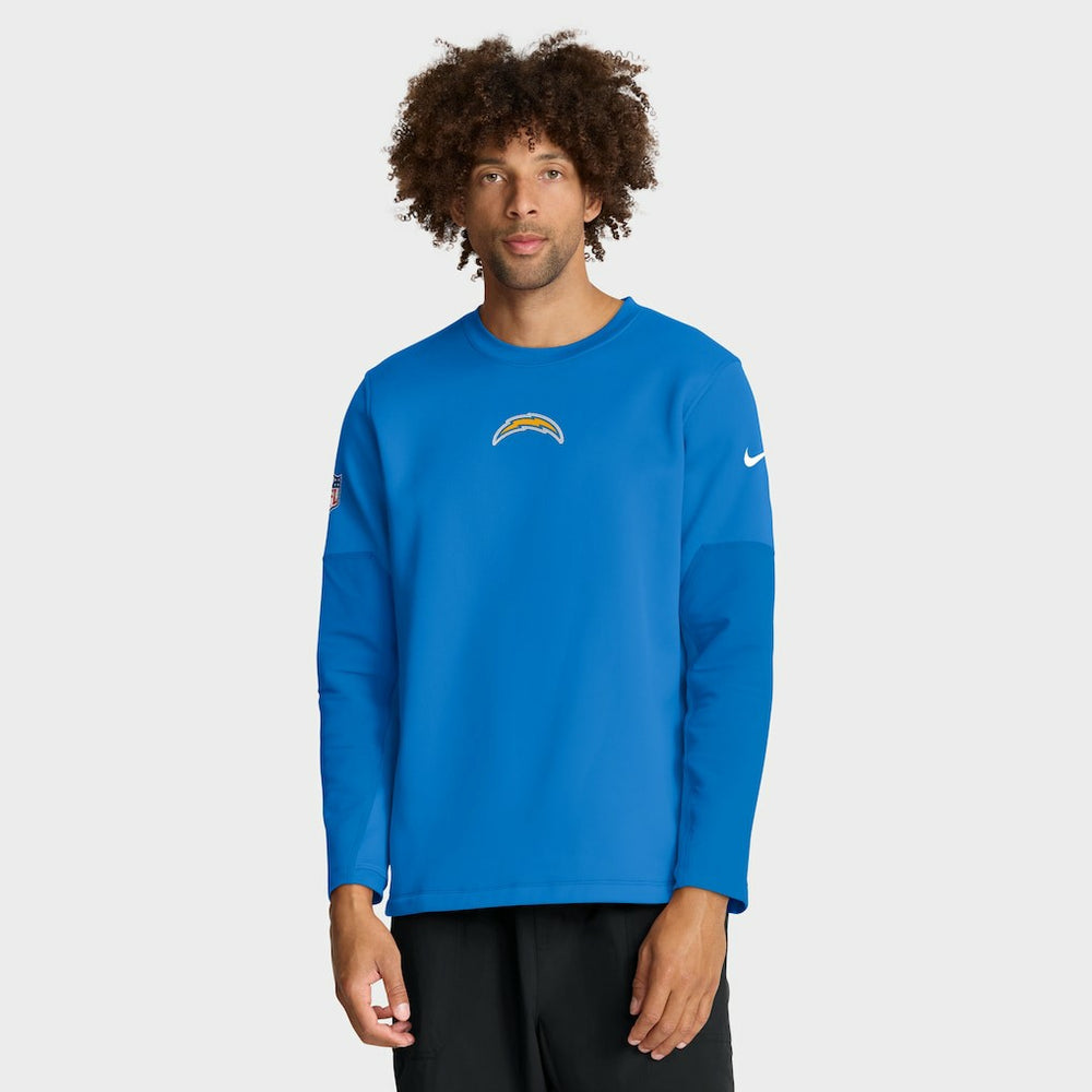 Nike Los Angeles Chargers Sideline Coach Therma-FIT Long Sleeve T-Shirt Powder Blue